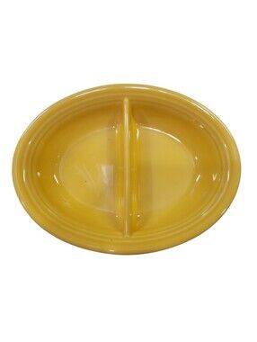 Fiesta Sunflower Divided Oval Serving Bowl 40 oz Fiestaware Vegetabe Bowl